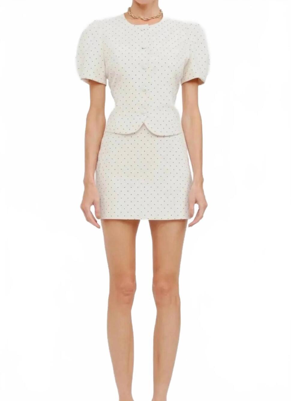 NEW SOFIE THE LABEL ambrose polka dots top in ivory